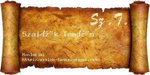 Szalók Tamás névjegykártya